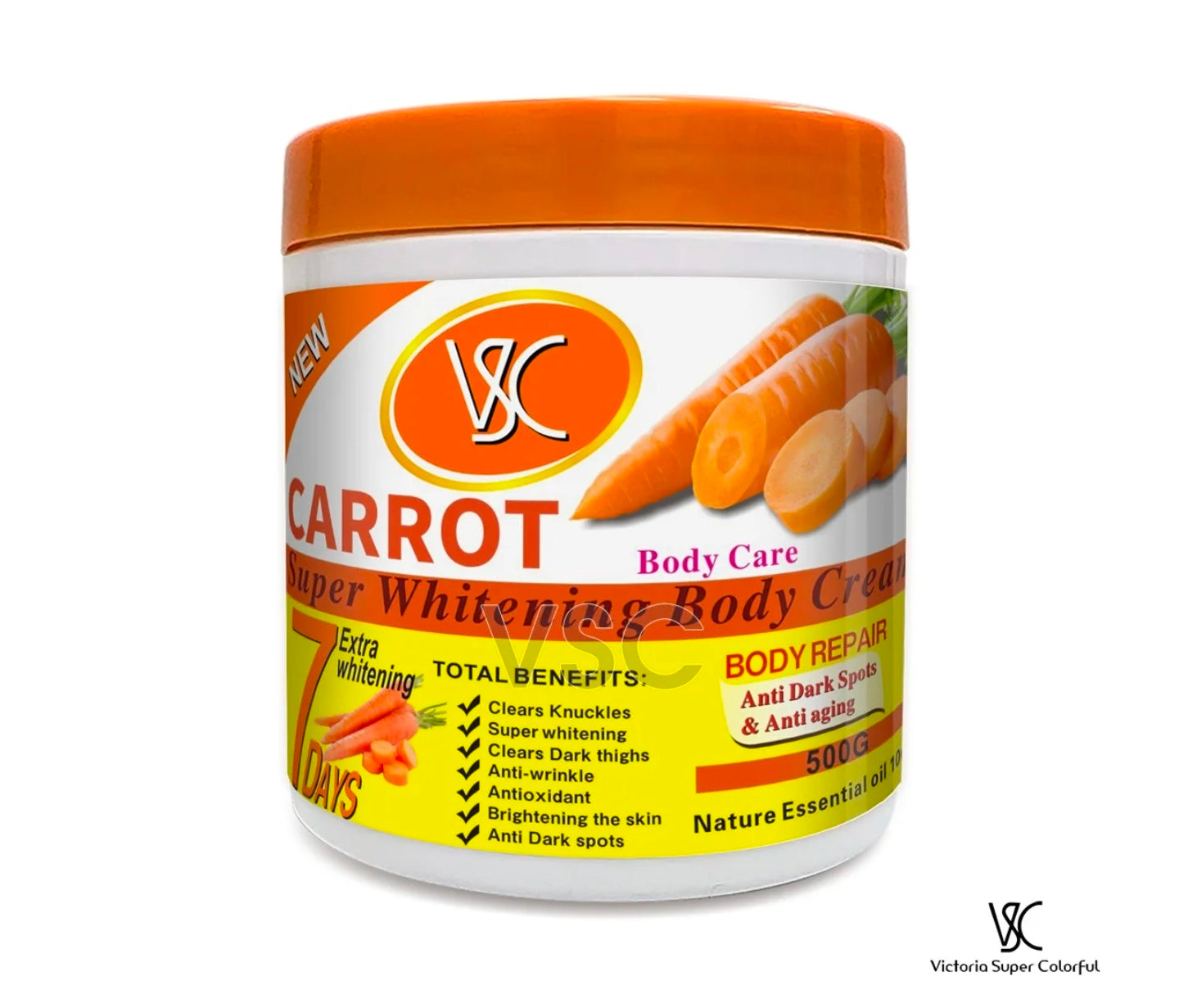 Vsc carrot super whitening body cream