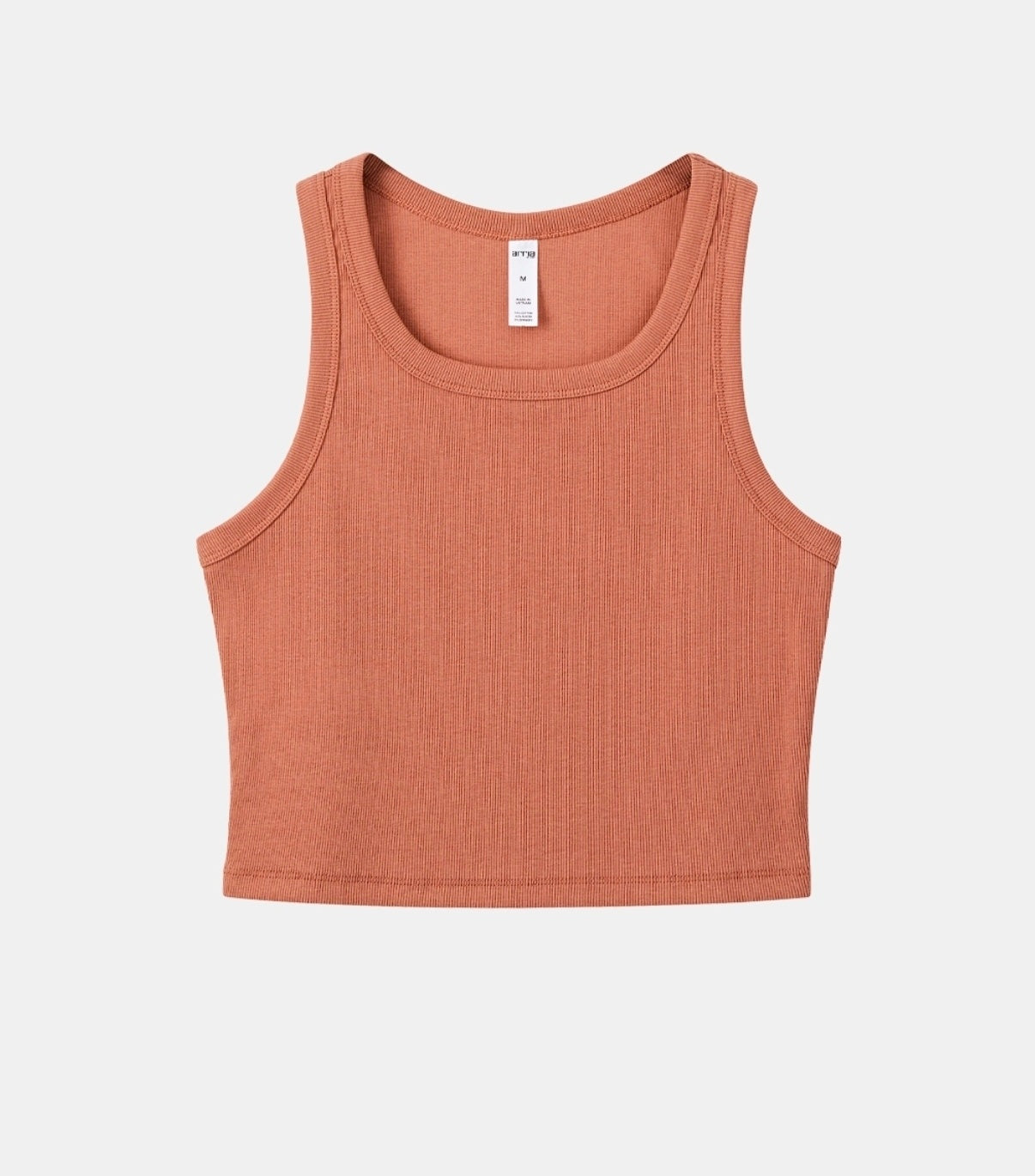 Arria ribbed crop tank top