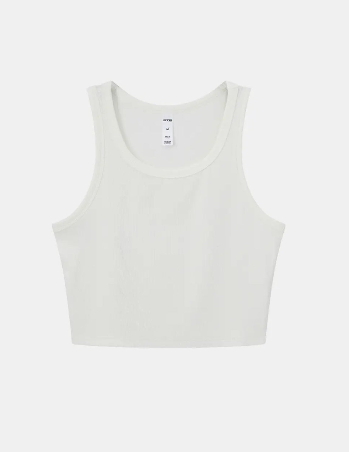 Arria ribbed crop tank top