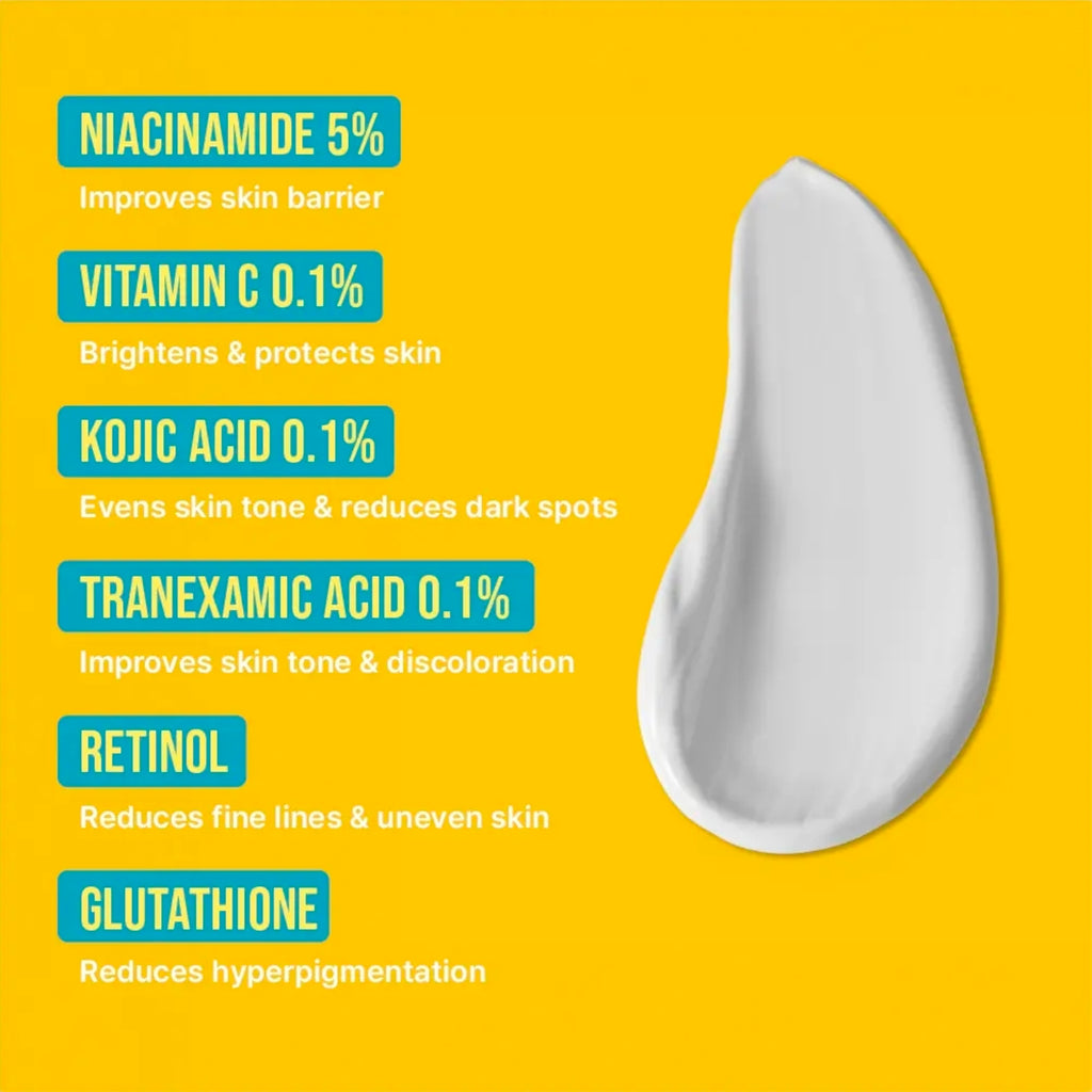 Red glow up brightening body cream