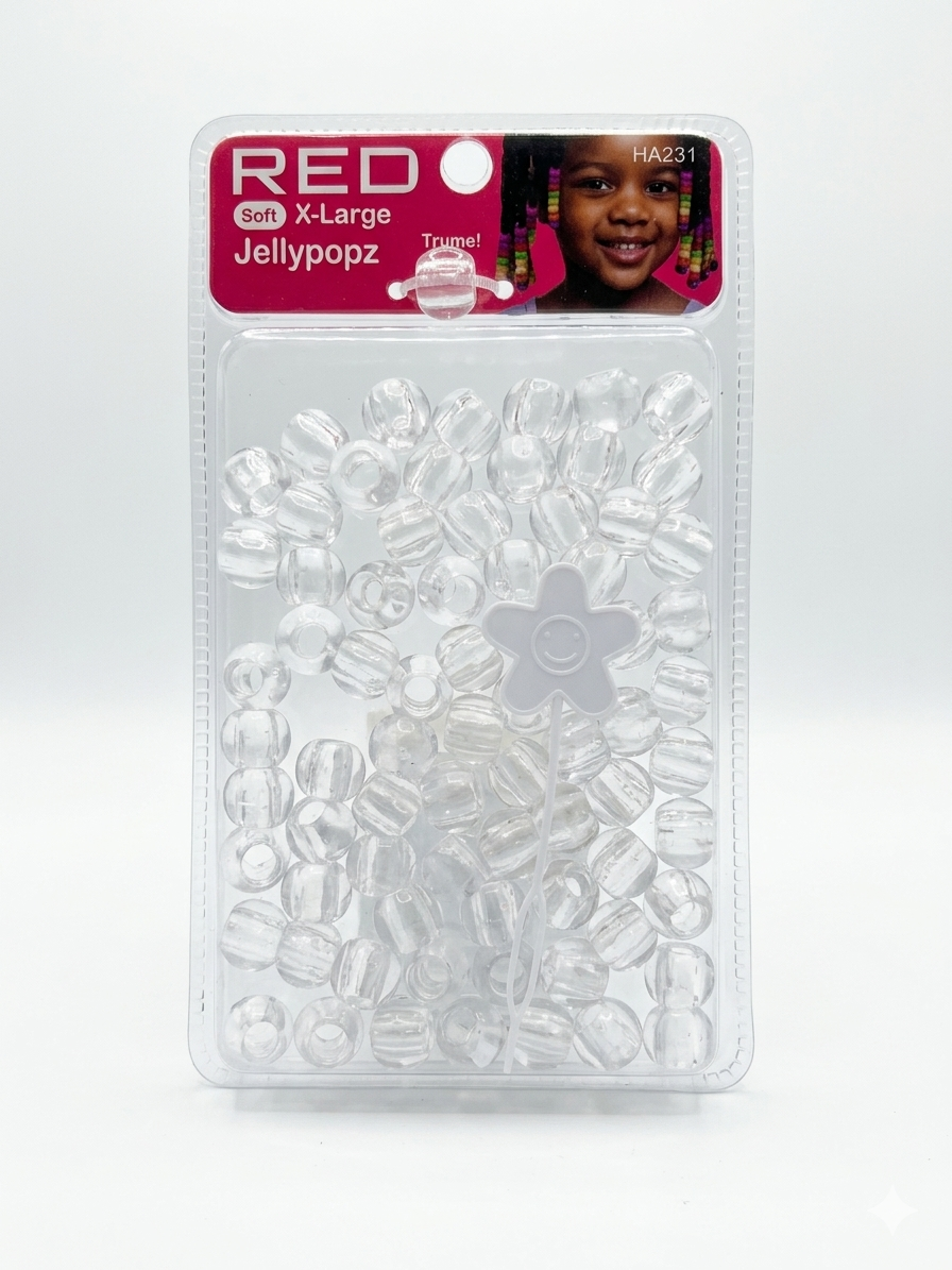 Red jelly beads ha231