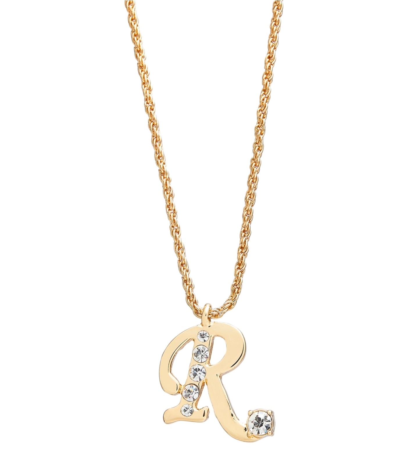 Arria red initial necklace gold&silver