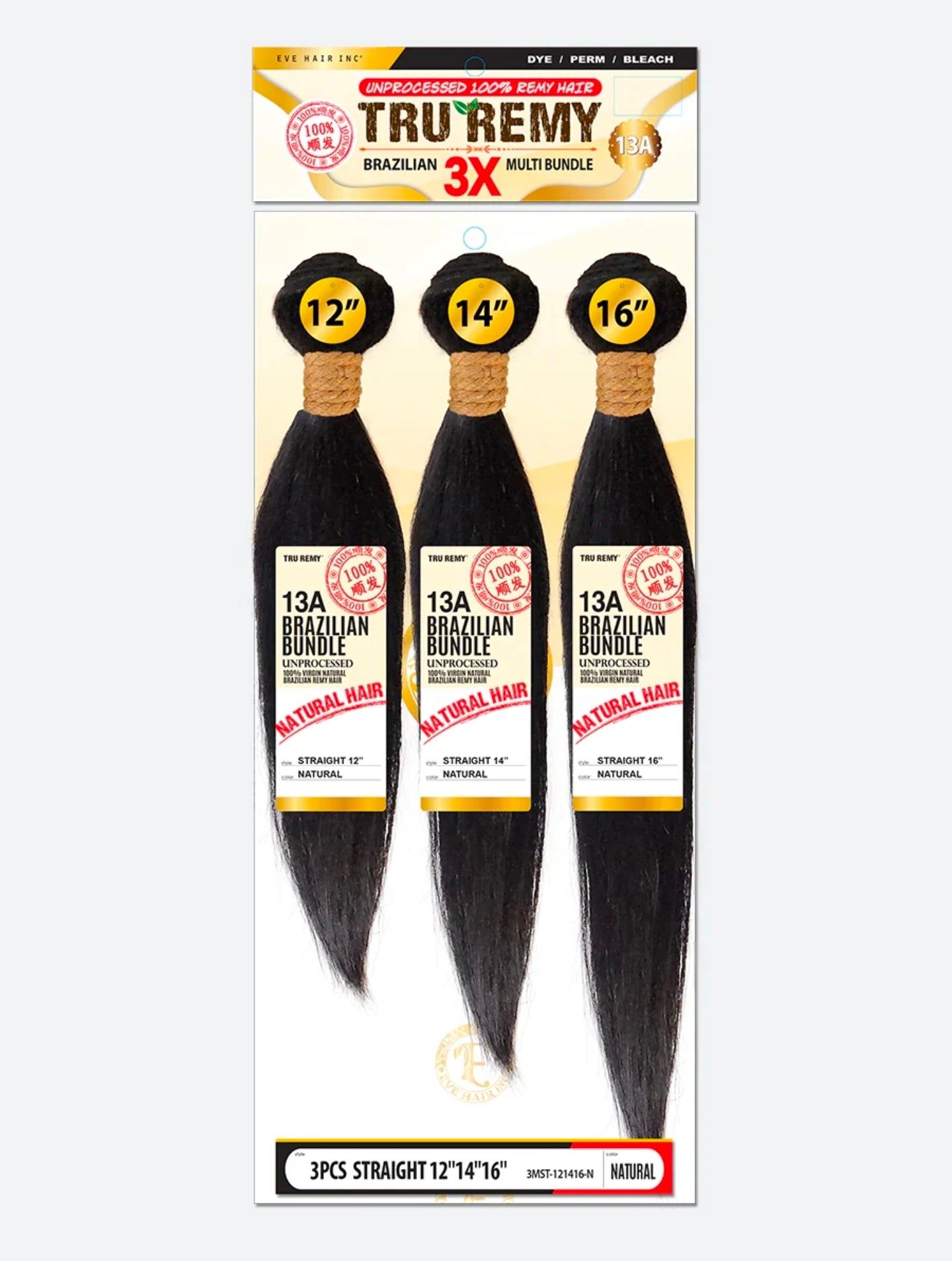 3x Tru Remy Straight