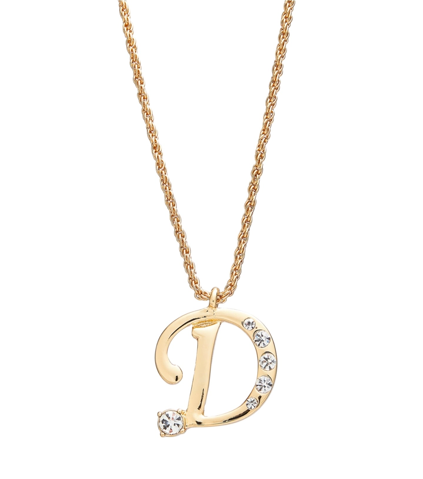 Arria red initial necklace gold&silver