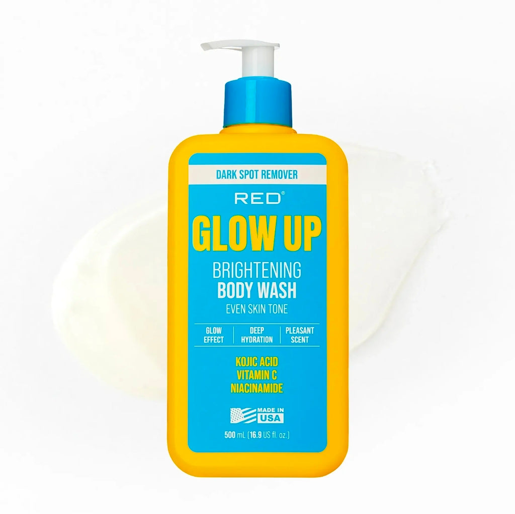 Red glow up brightening body wash