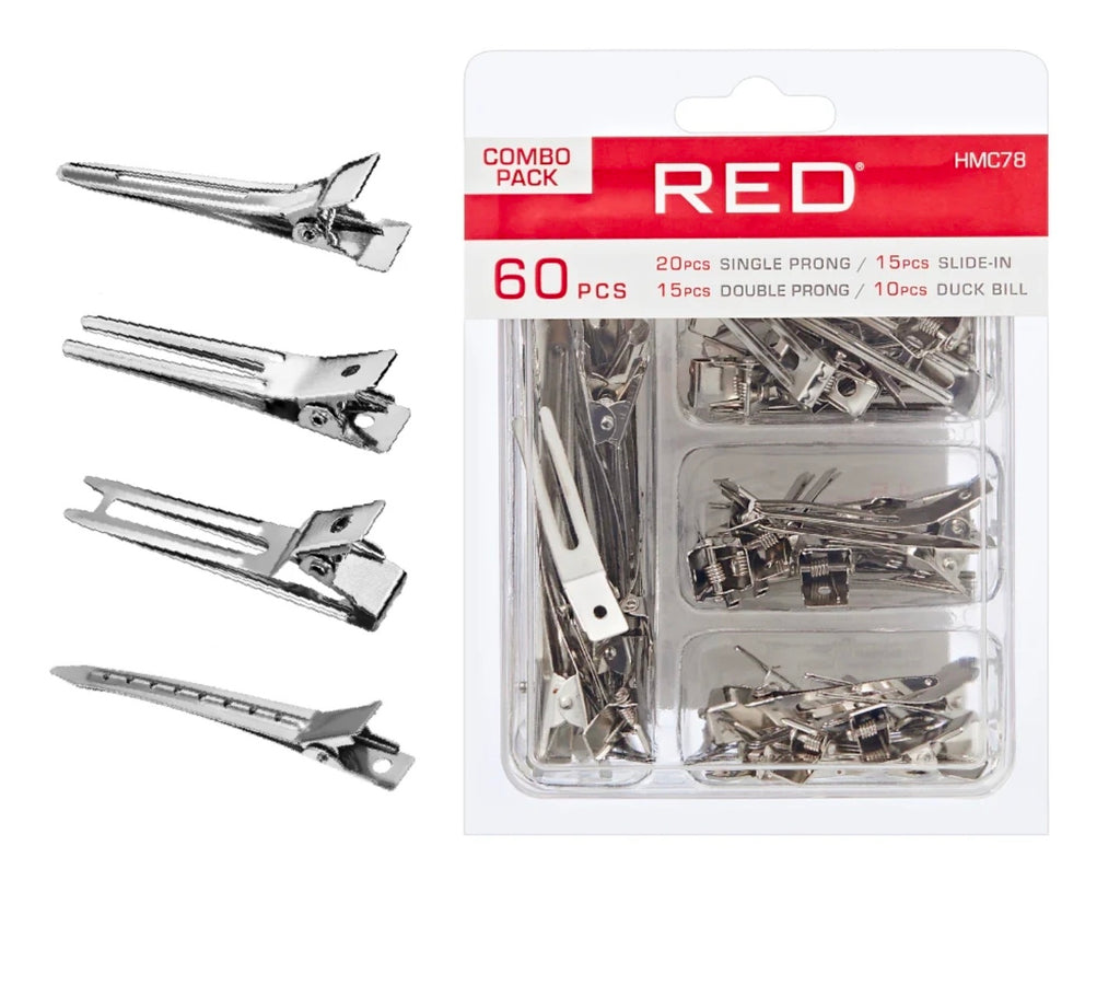 Red hair clips