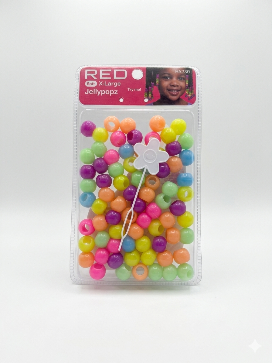 Red jelly beads ha239
