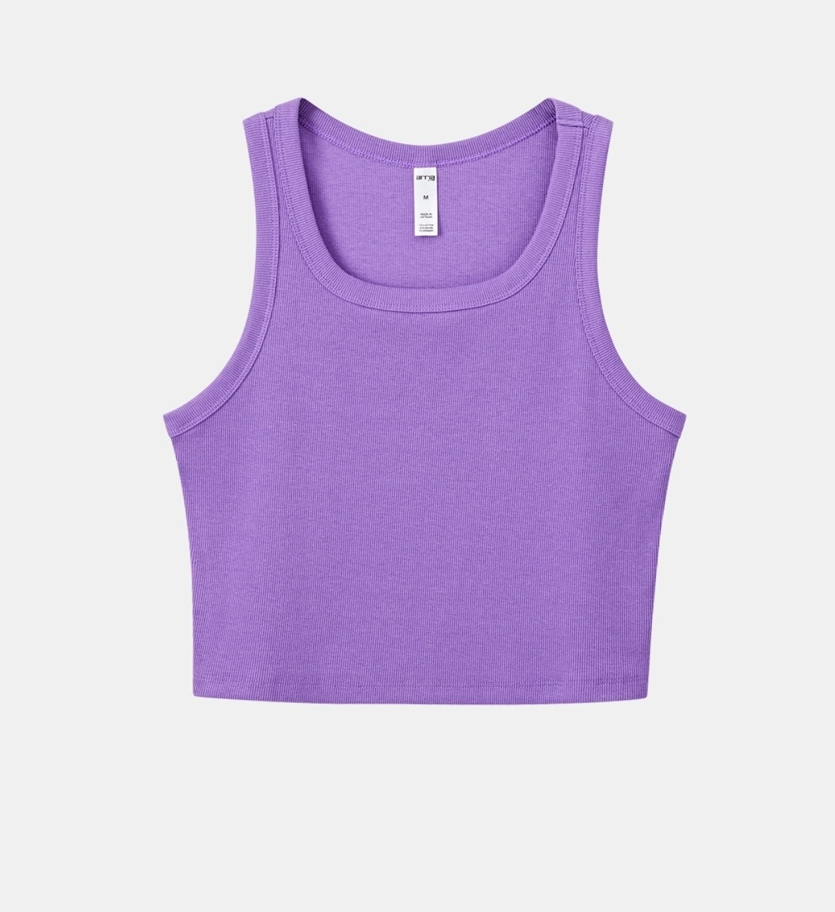 Arria ribbed crop tank top