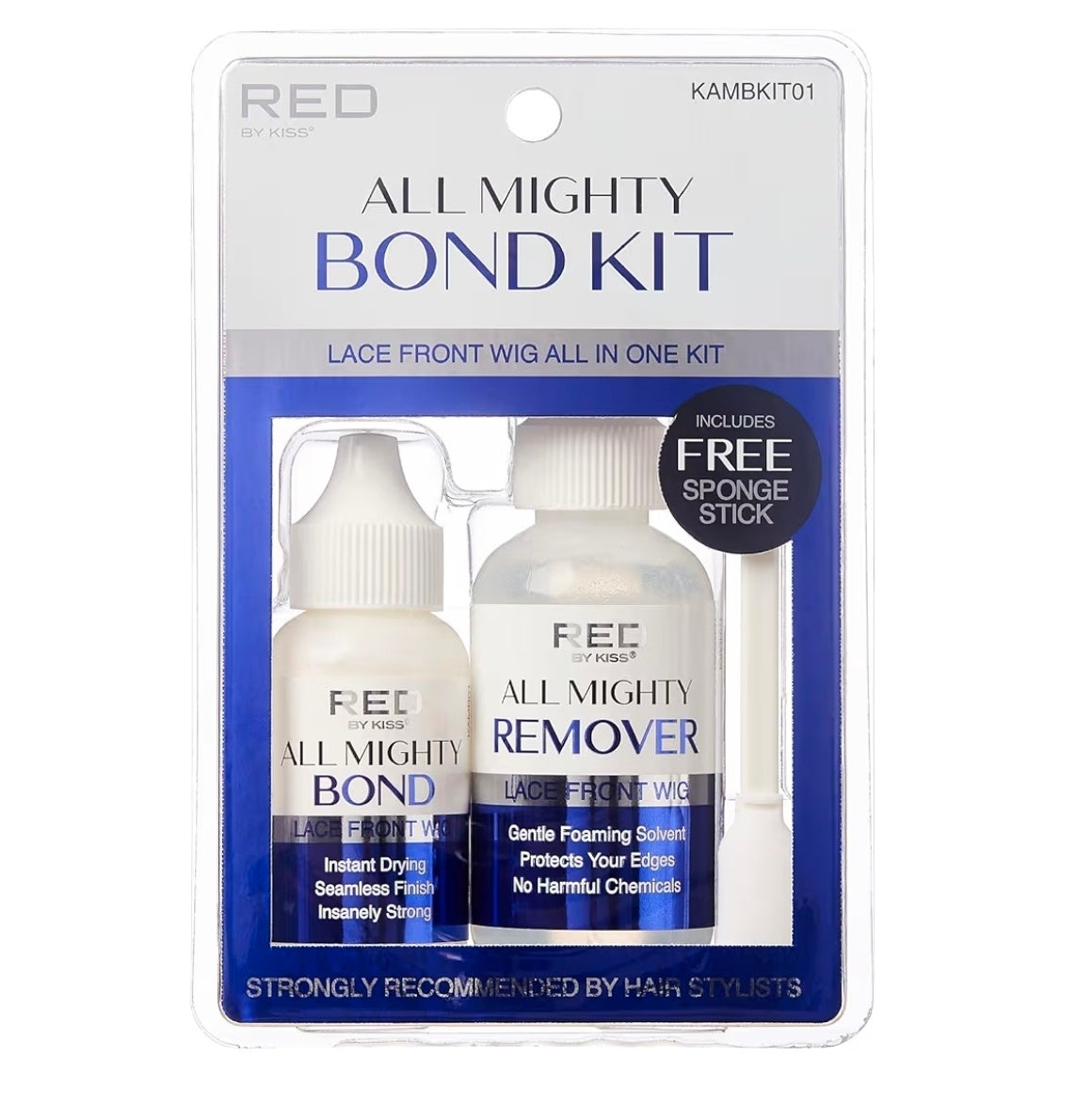 Red all mighty bond kit lace glue+remover