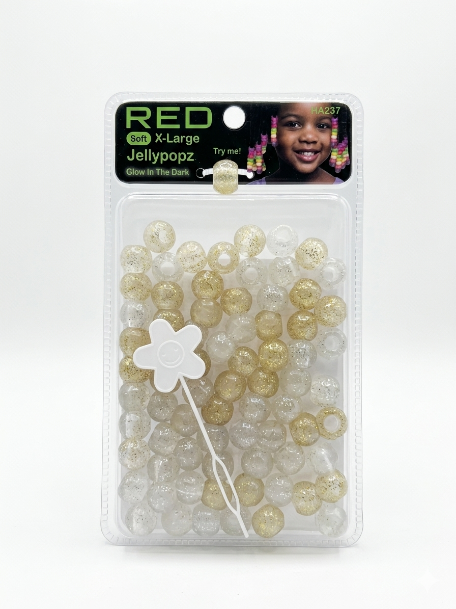 Red jelly beads ha237