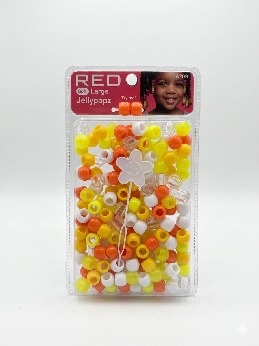 Red jelly beads ha209