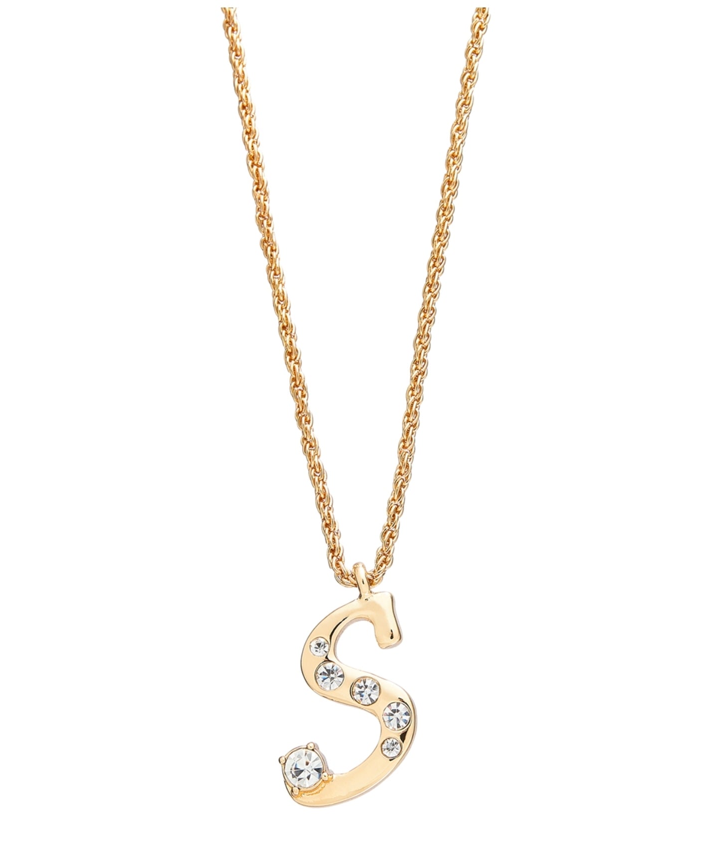 Arria red initial necklace gold&silver