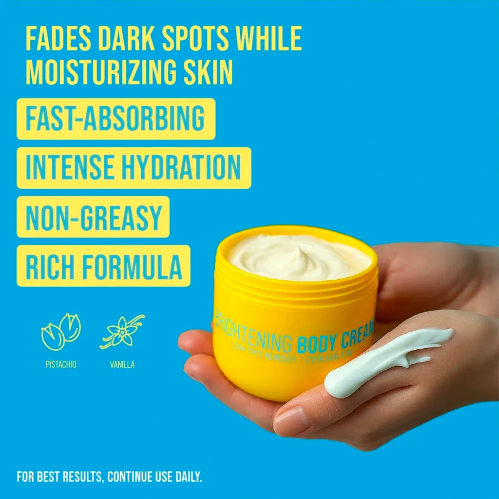 Red glow up brightening body cream