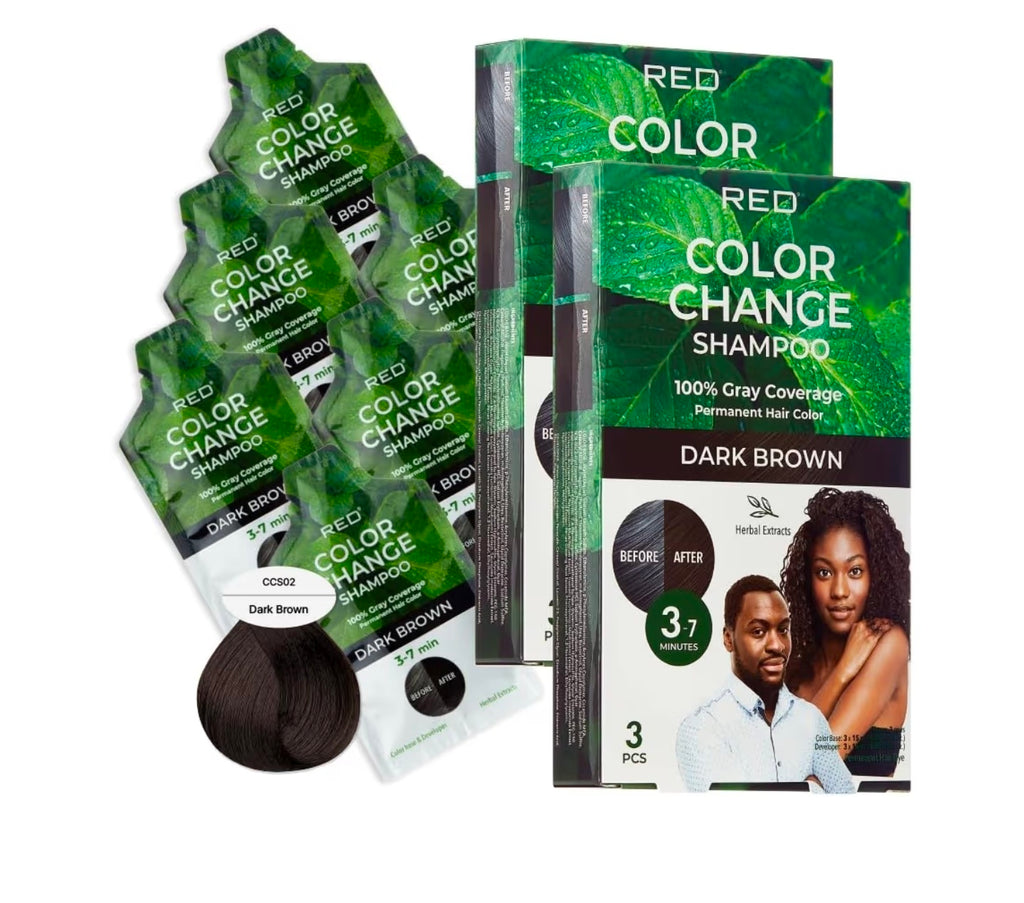 Red color change shampoo