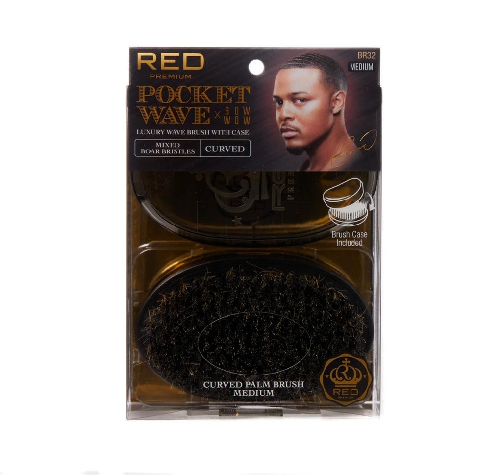 Red pocket wave brush