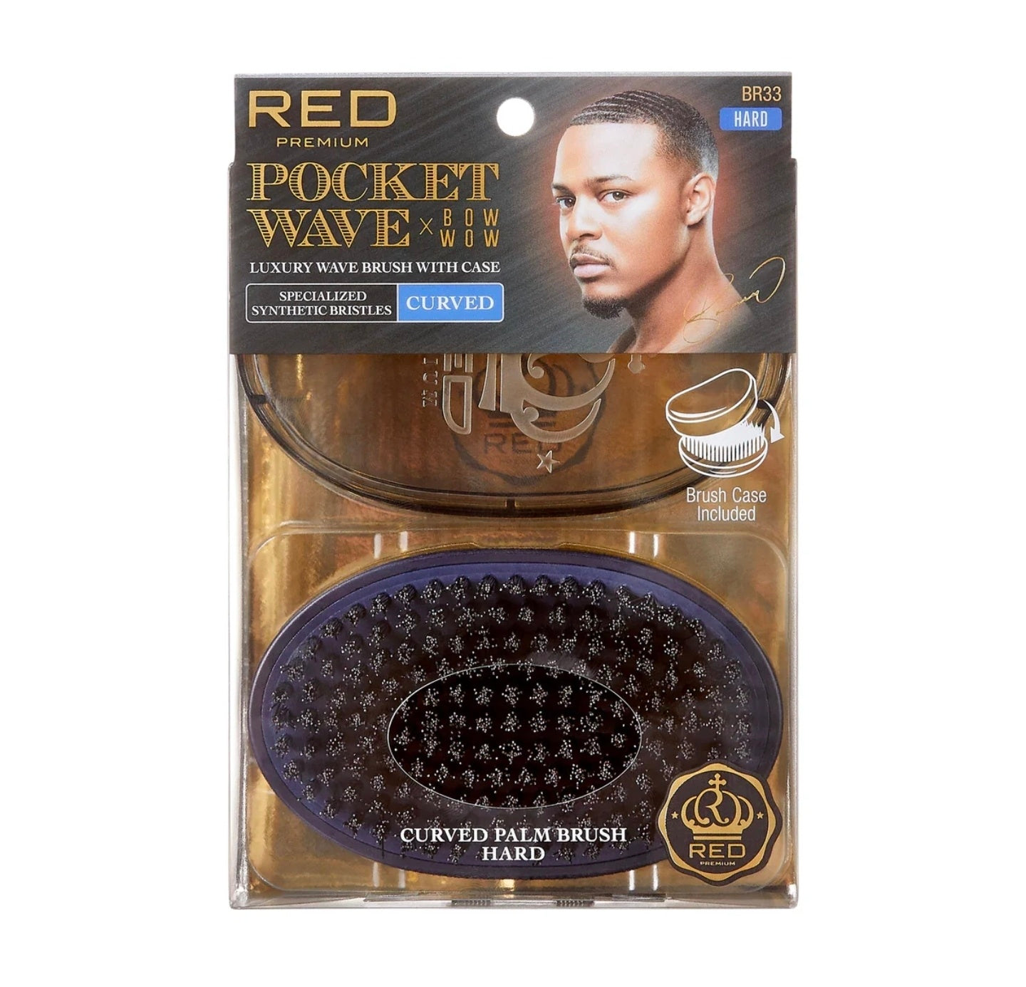 Red pocket wave brush