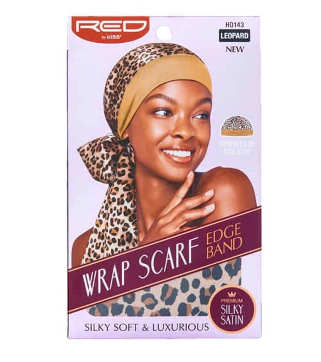 Red wrap scarf edge band