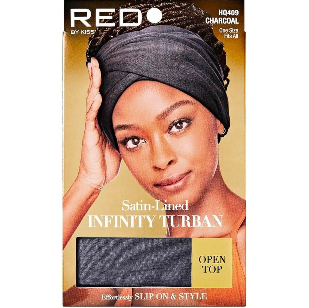 Red satin turban