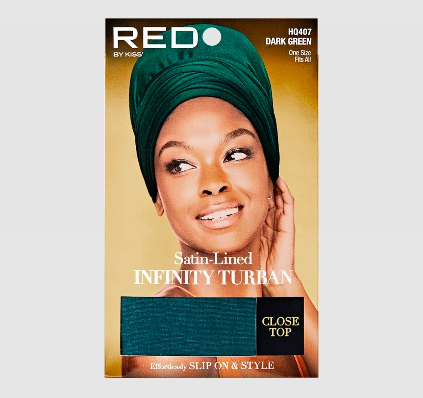 Red satin turban