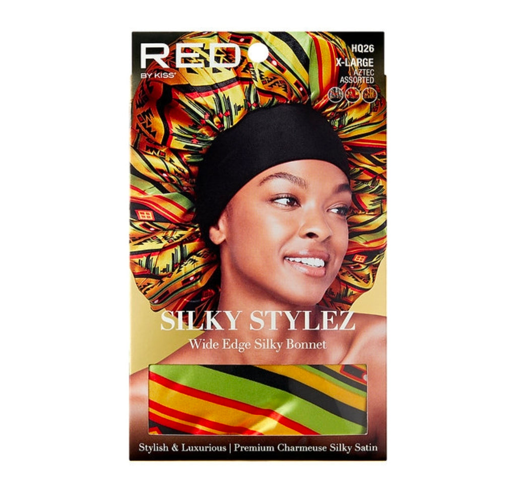 Red silky bonnet xl