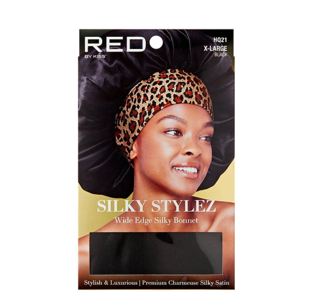 Red silky bonnet xl