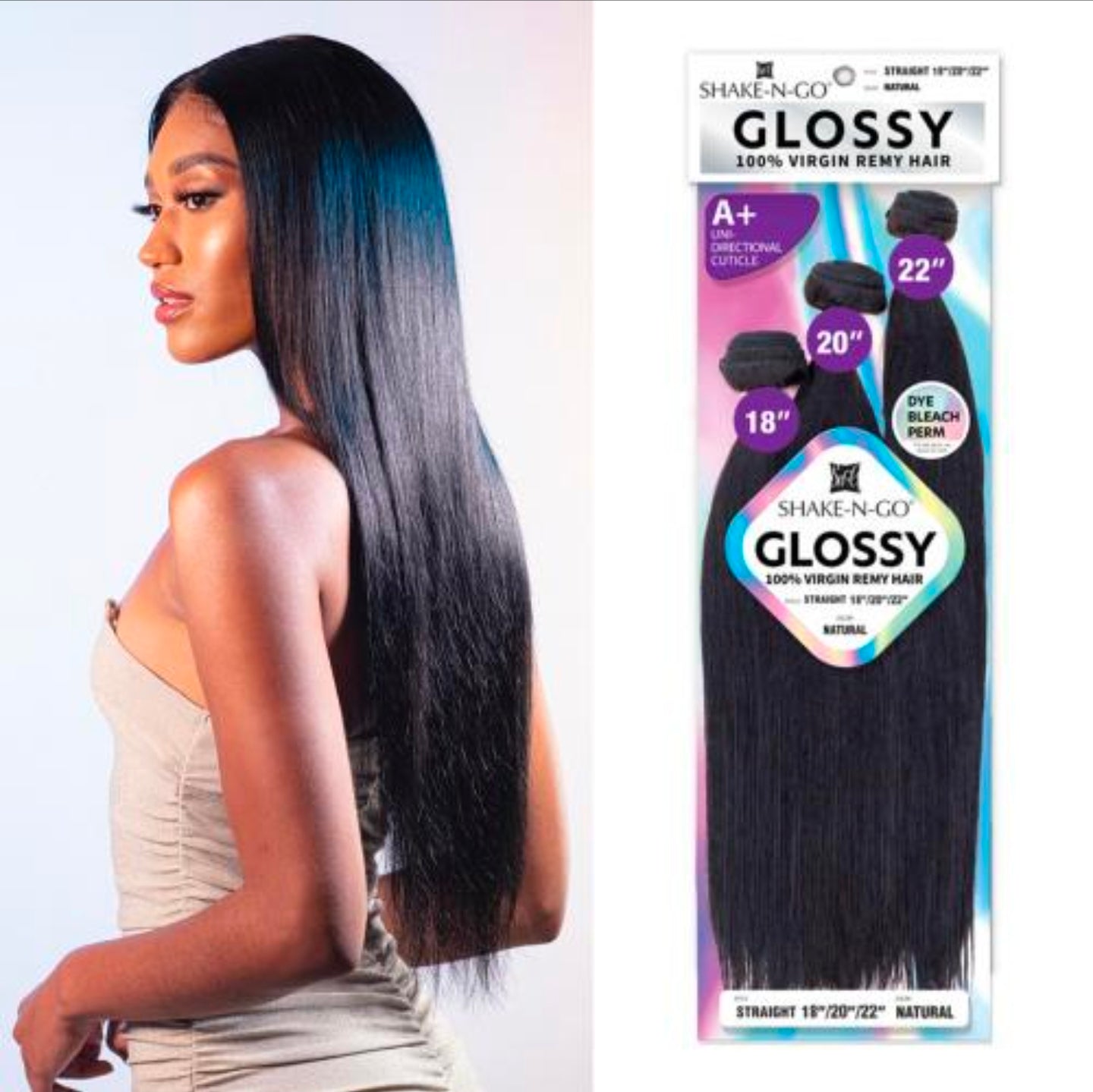 3pc Glossy Straight Hair
